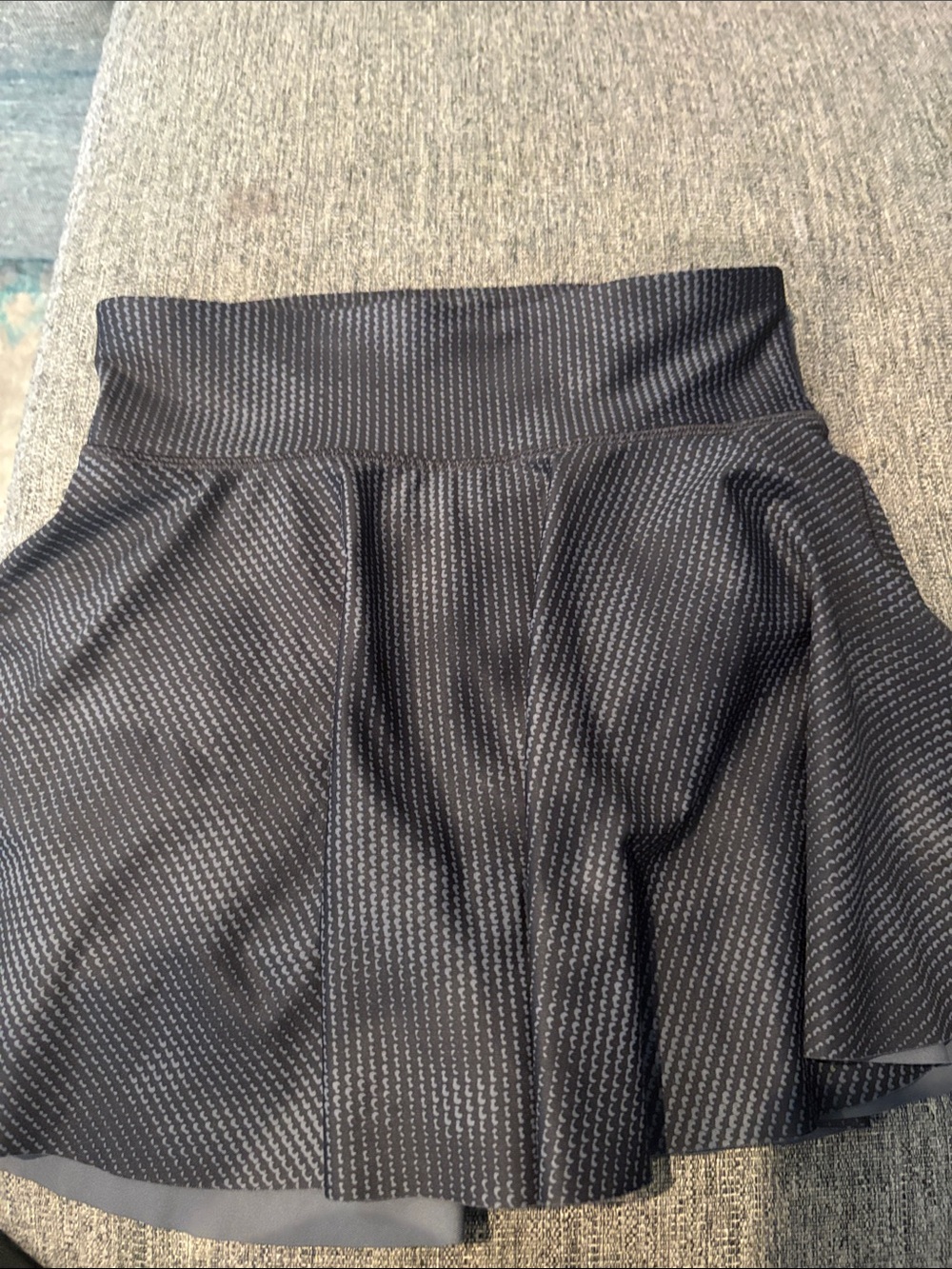 Old Navy Black Textured Flared Skort